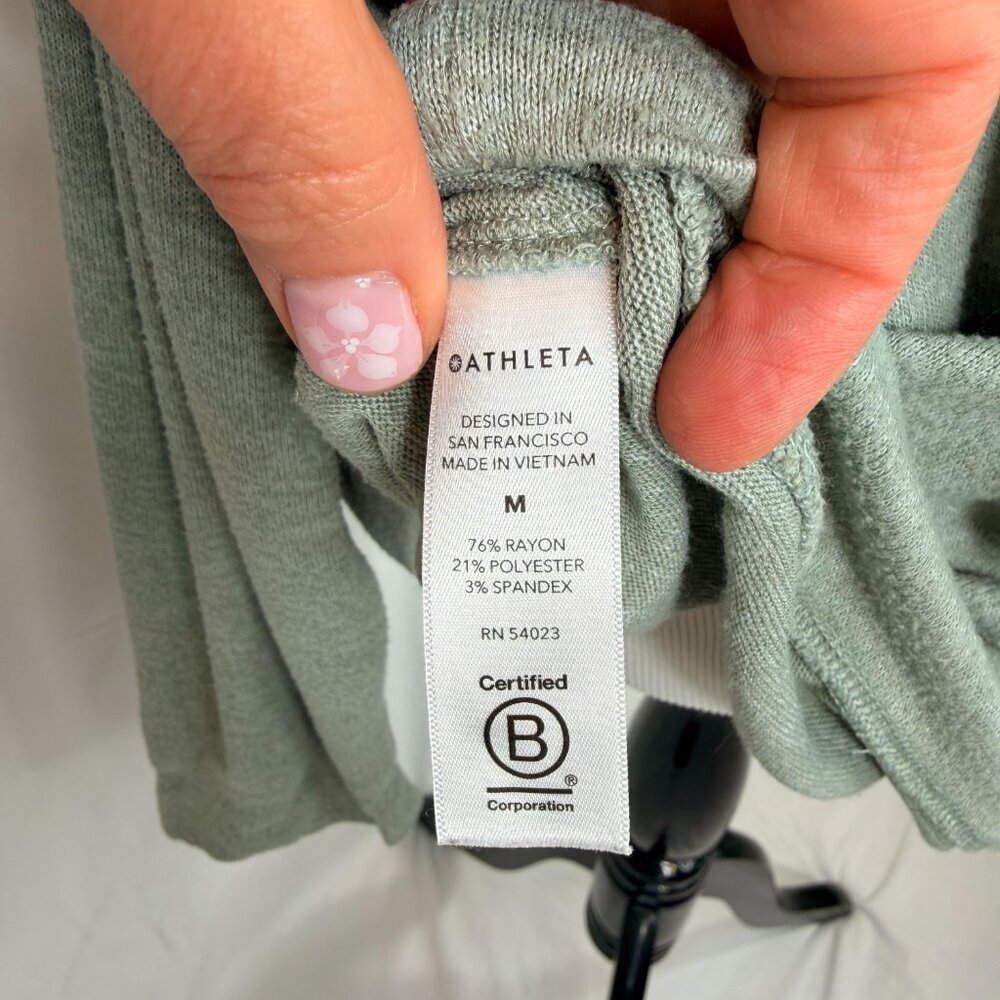 Athleta Women's Long Sleeve Oversized Top | Heather Light Green | Medium - Picture 8 of 9